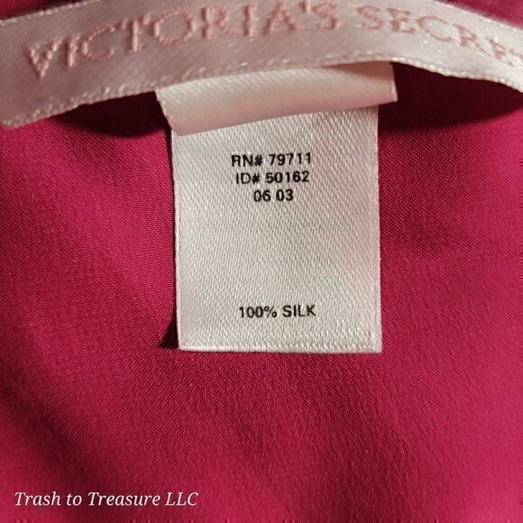 Vintage Victoria's Secret Pink Silk Dress Gown M - Picture 8 of 8